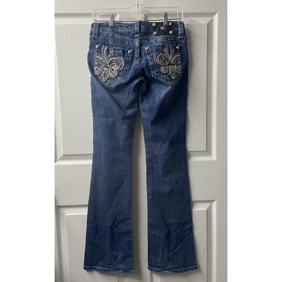 Miss Me Jeans Size 28 Blue Bling Western Rockabilly JP5748b Bootcut Low Rise - Picture 11 of 11